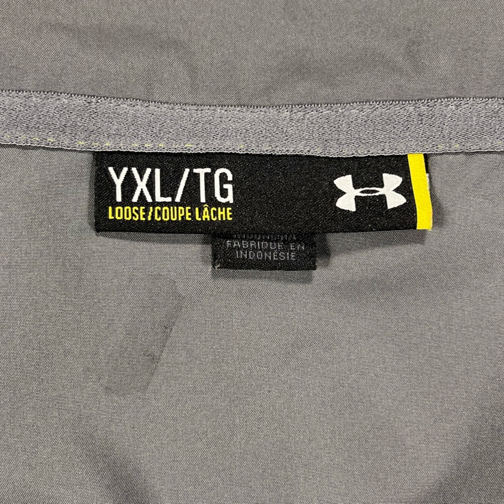 Under Armor Mock Neck Windbreaker Jacket Green Gray Youth XL‎ - Picture 7 of 13